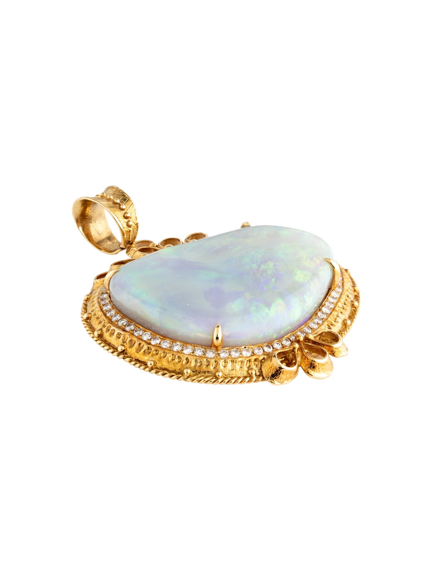 Pendant 18K Opal & Diamond