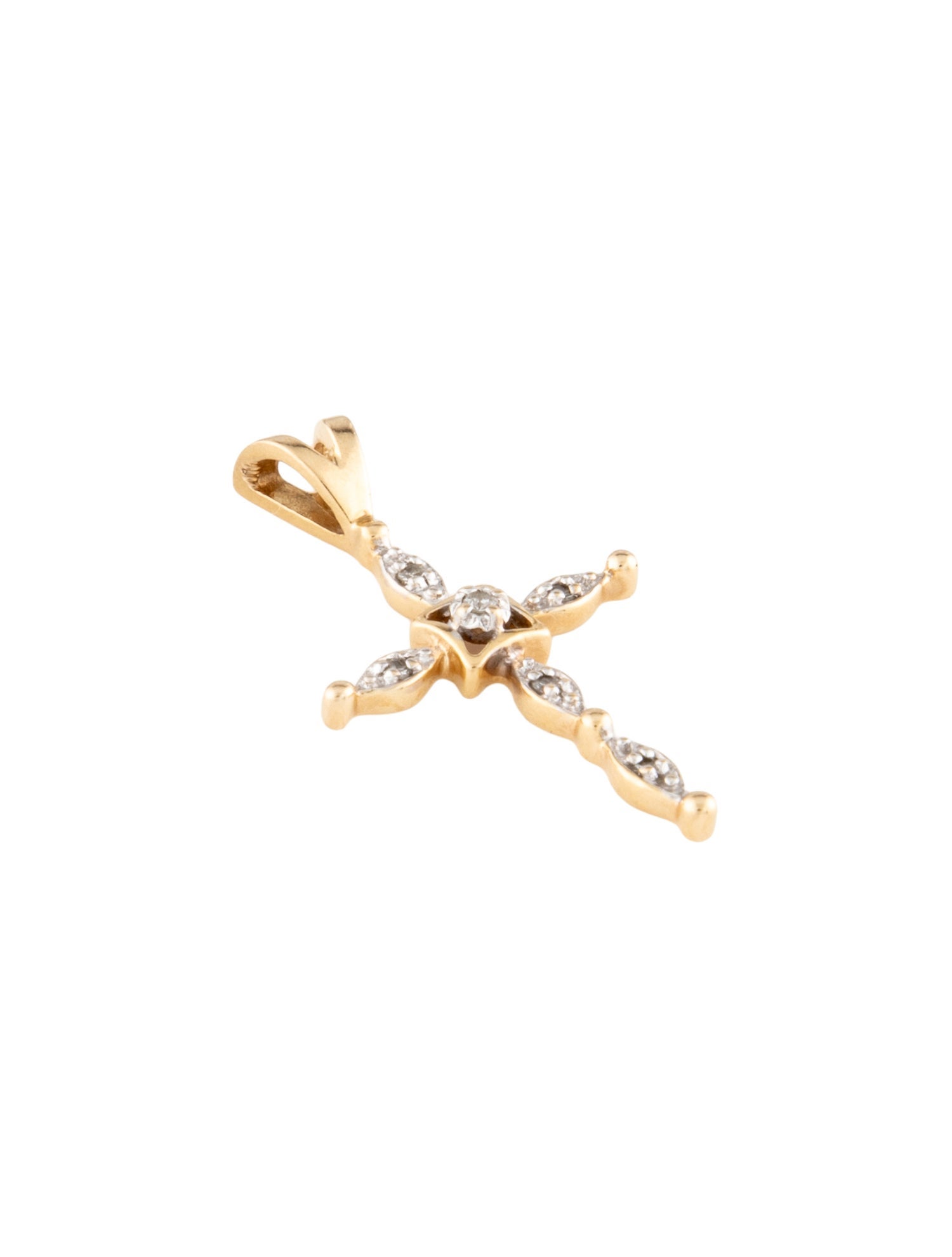 Pendant 14K Diamond Cross Pendant