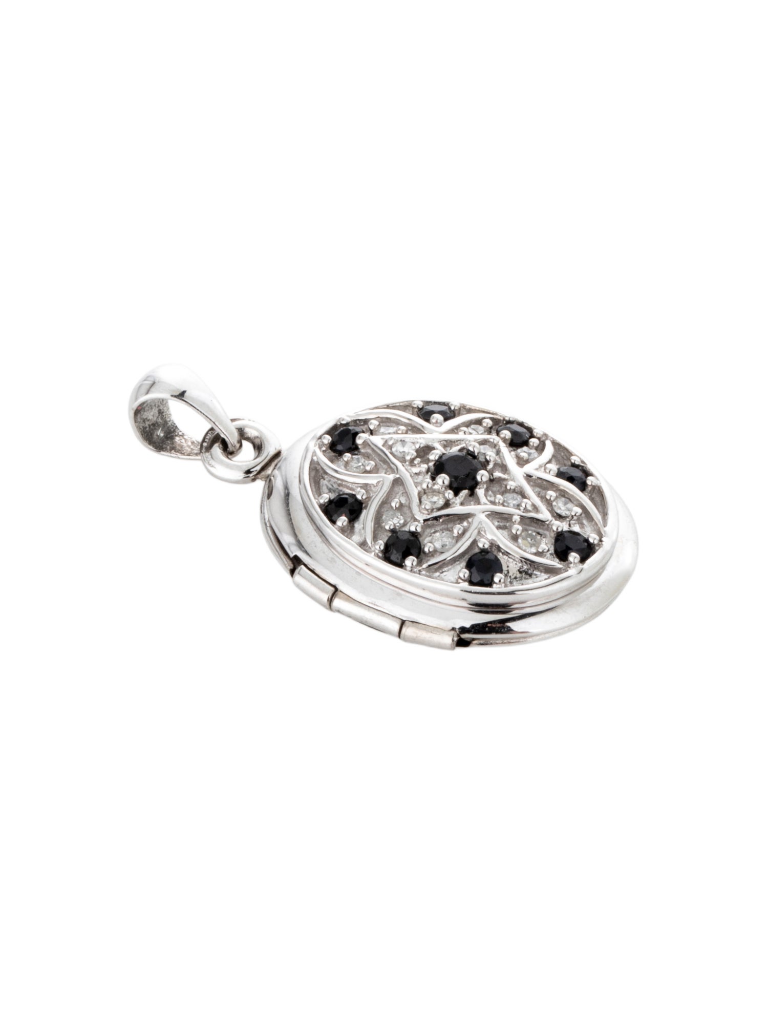 Pendant 14K Sapphire & Diamond Locket