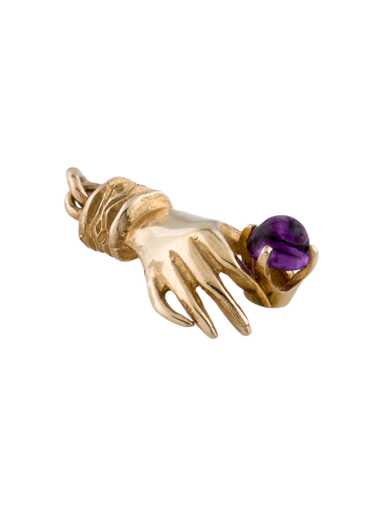 Pendant 14K Amethyst Hand