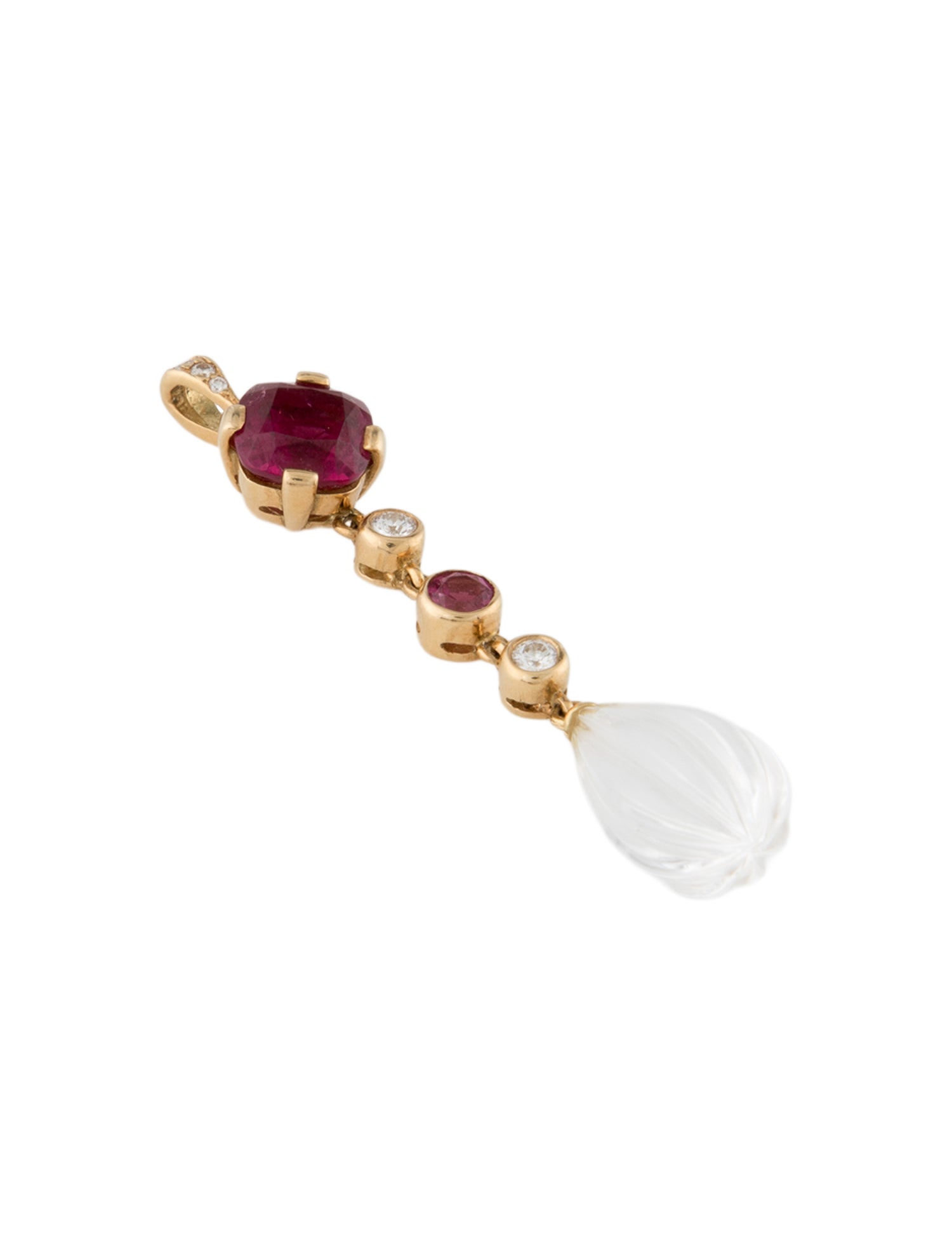 Pendant Janet Mavec 18K 1.63ctw Tourmaline, Quartz & Diamond