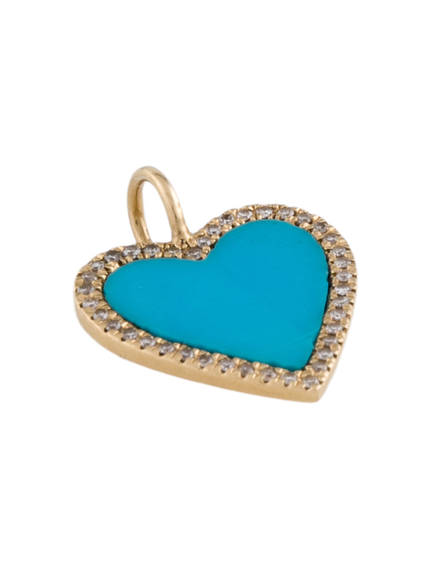 Pendant 14K Diamond & Resin Heart
