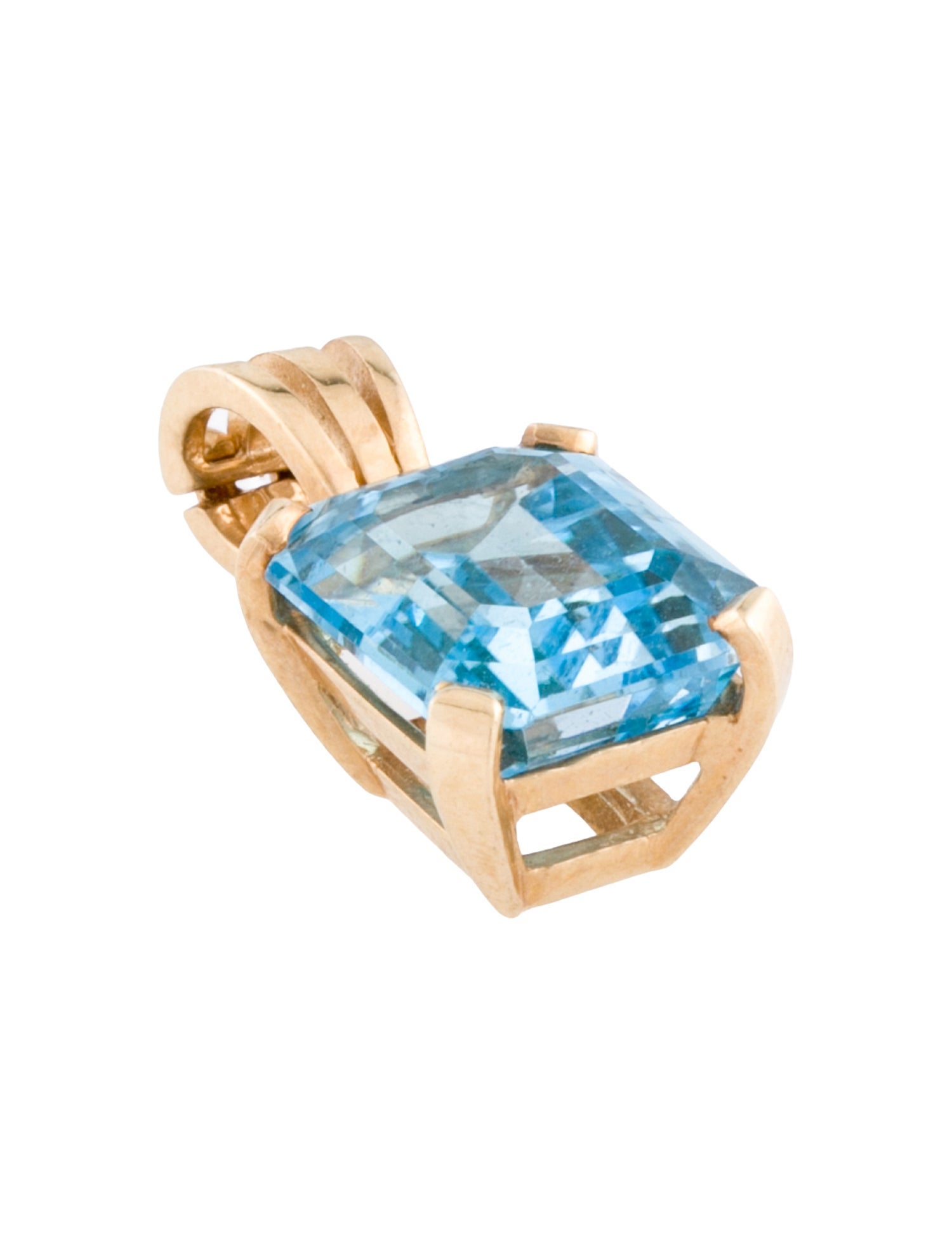 Pendant 14K 6.84ct Topaz
