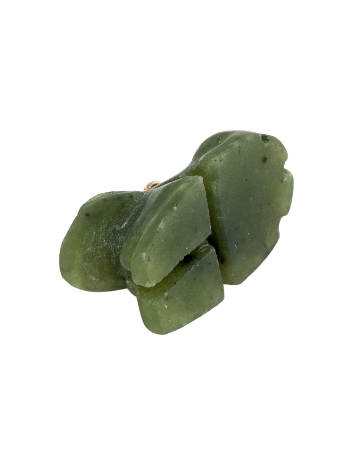 Pendant 14K Nephrite Frog Charm