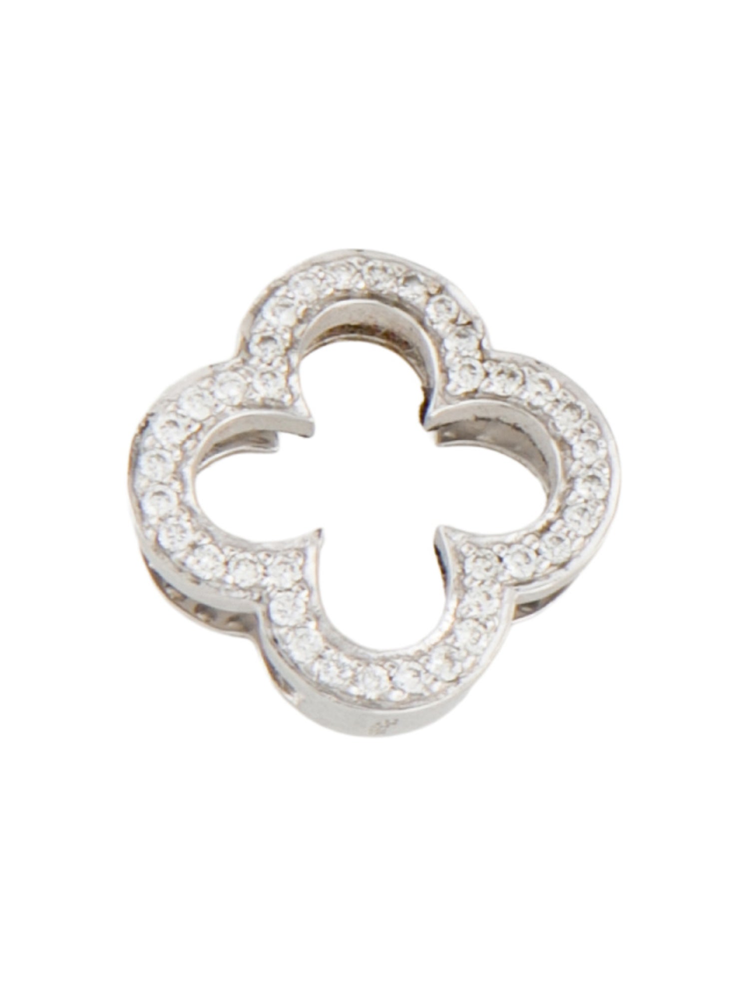 Pendant 14K Diamond Clover Slide