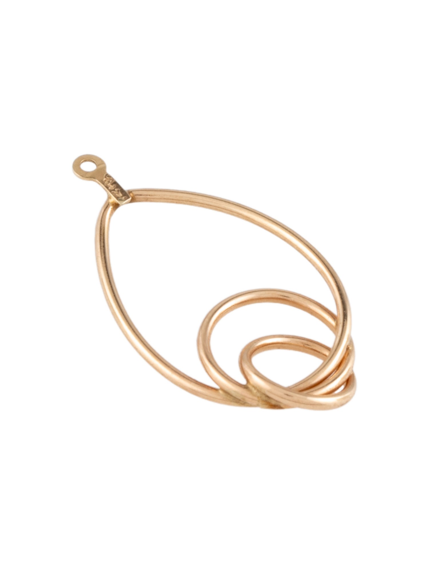 Pendant 14K Open Wire Teardrop Earring Jacket