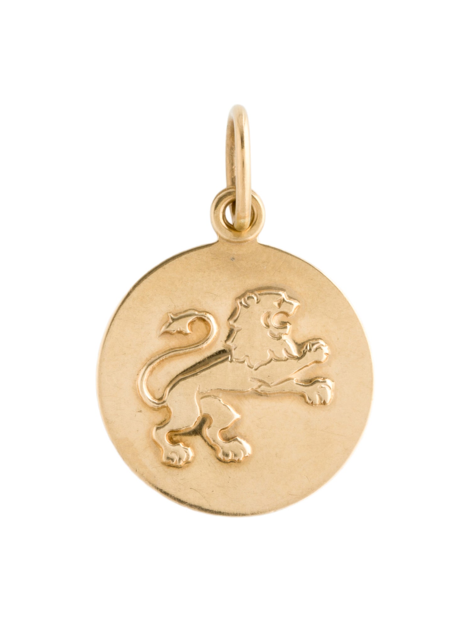 Pendant 14K Lion Disk
