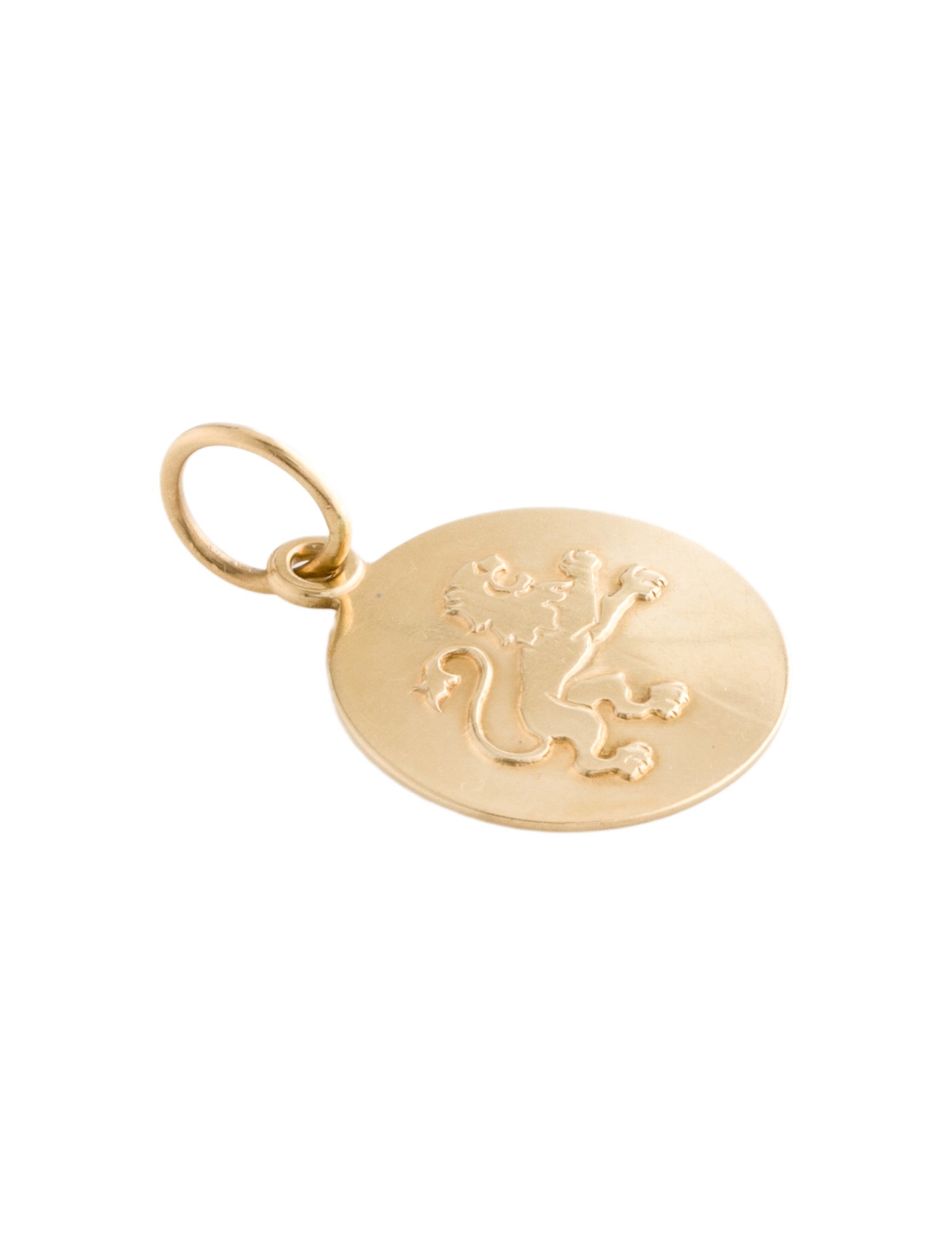 Pendant 14K Lion Disk