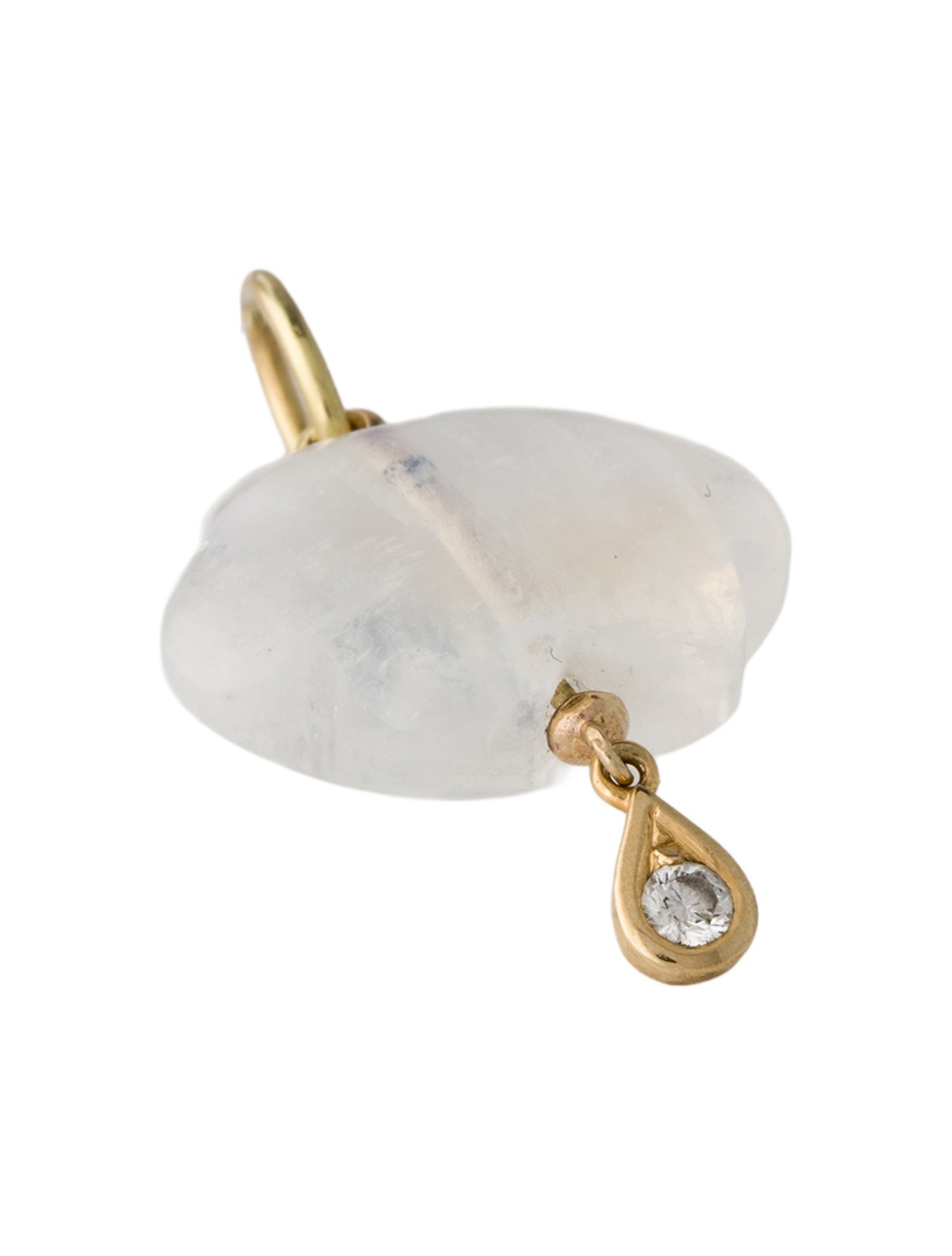 Pendant 14K Moonstone & Diamond Cloud