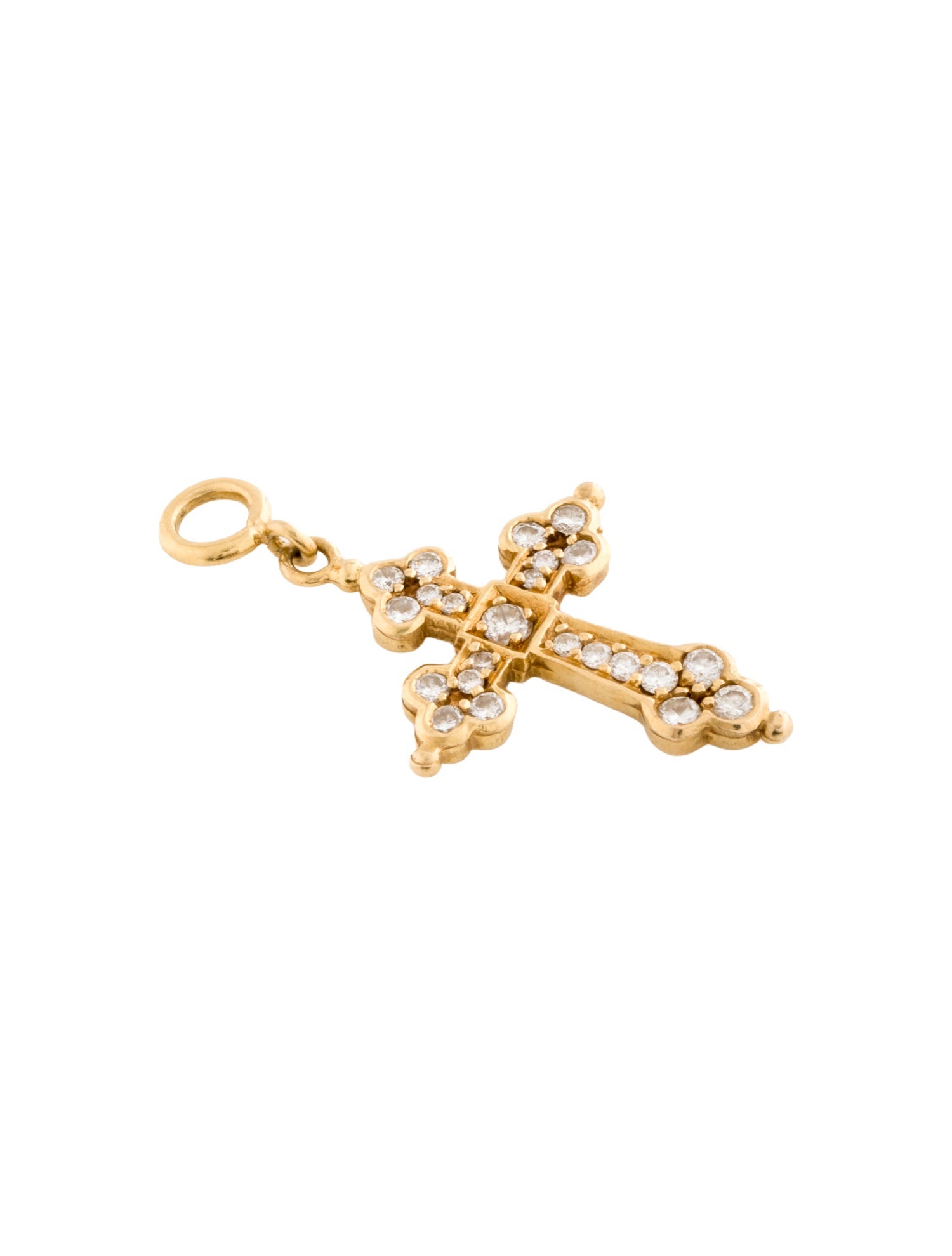 Pendant 18K Diamond Cross Charm