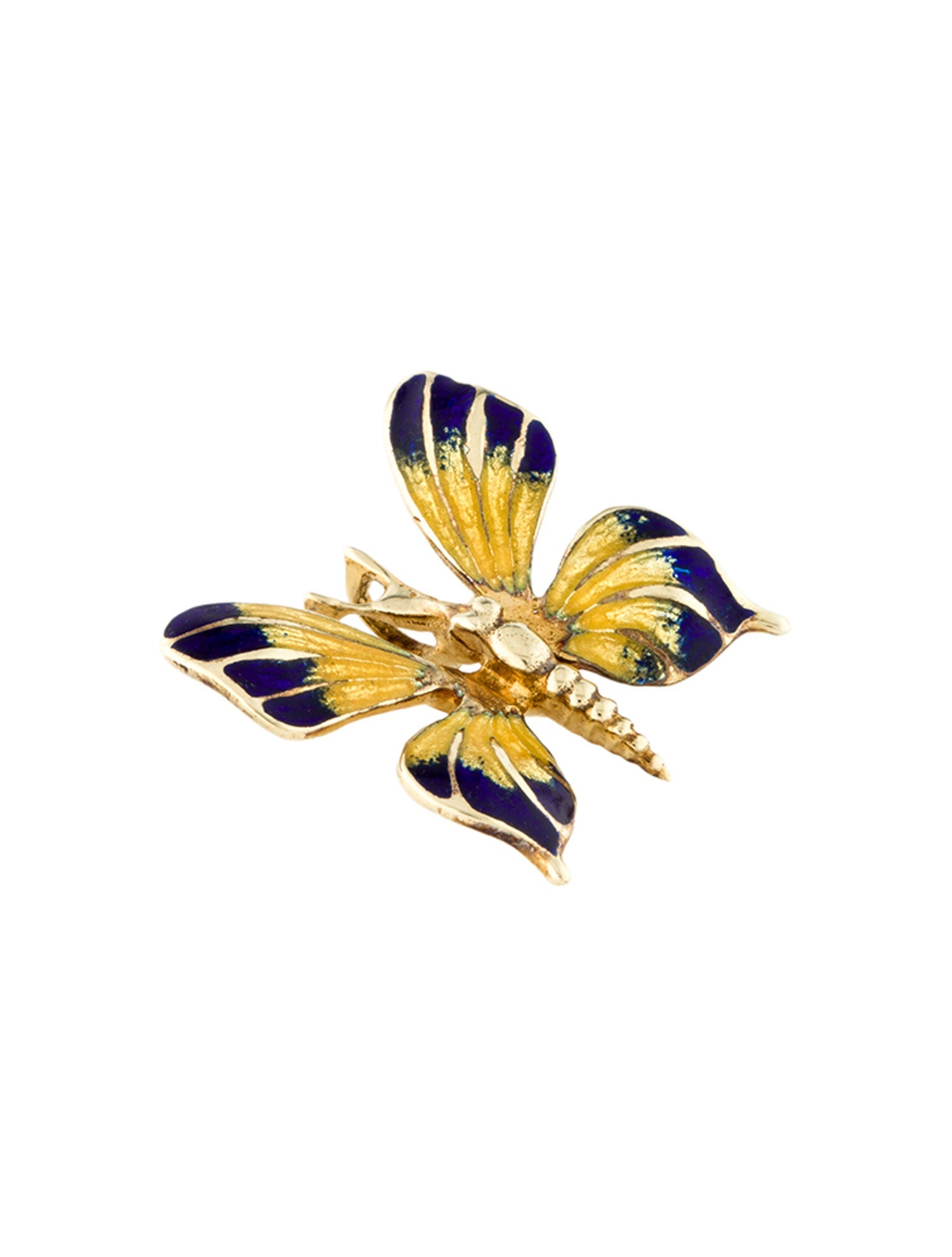 Pendant 14K Enamel Butterfly