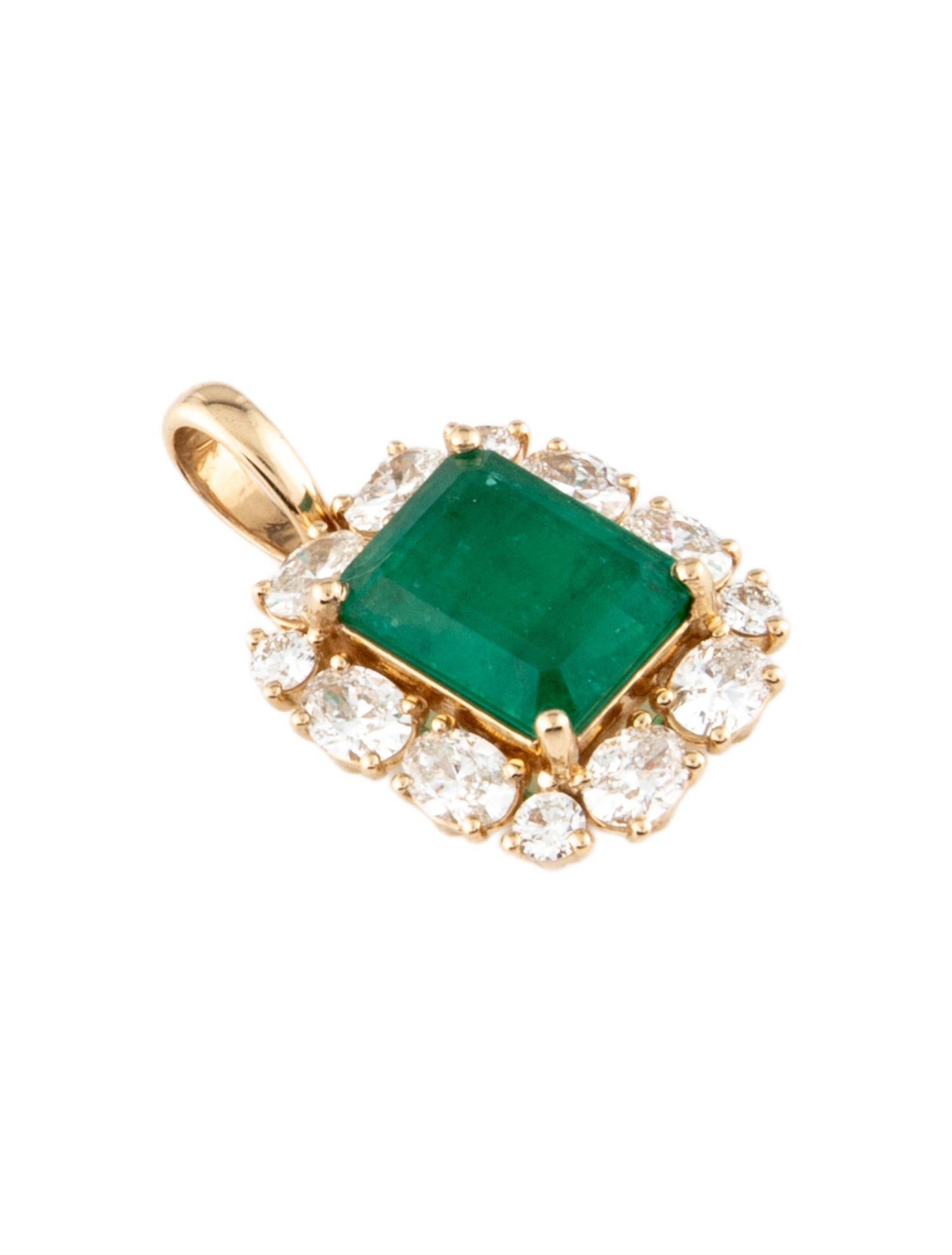 Pendant 18K Emerald & Diamond
