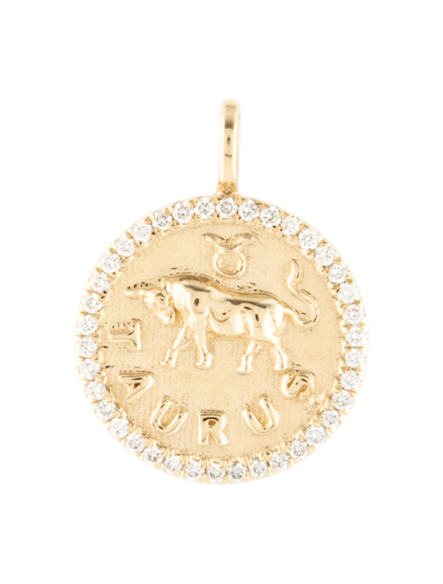 Pendant 14K Diamond Zodiac Taurus Pendant