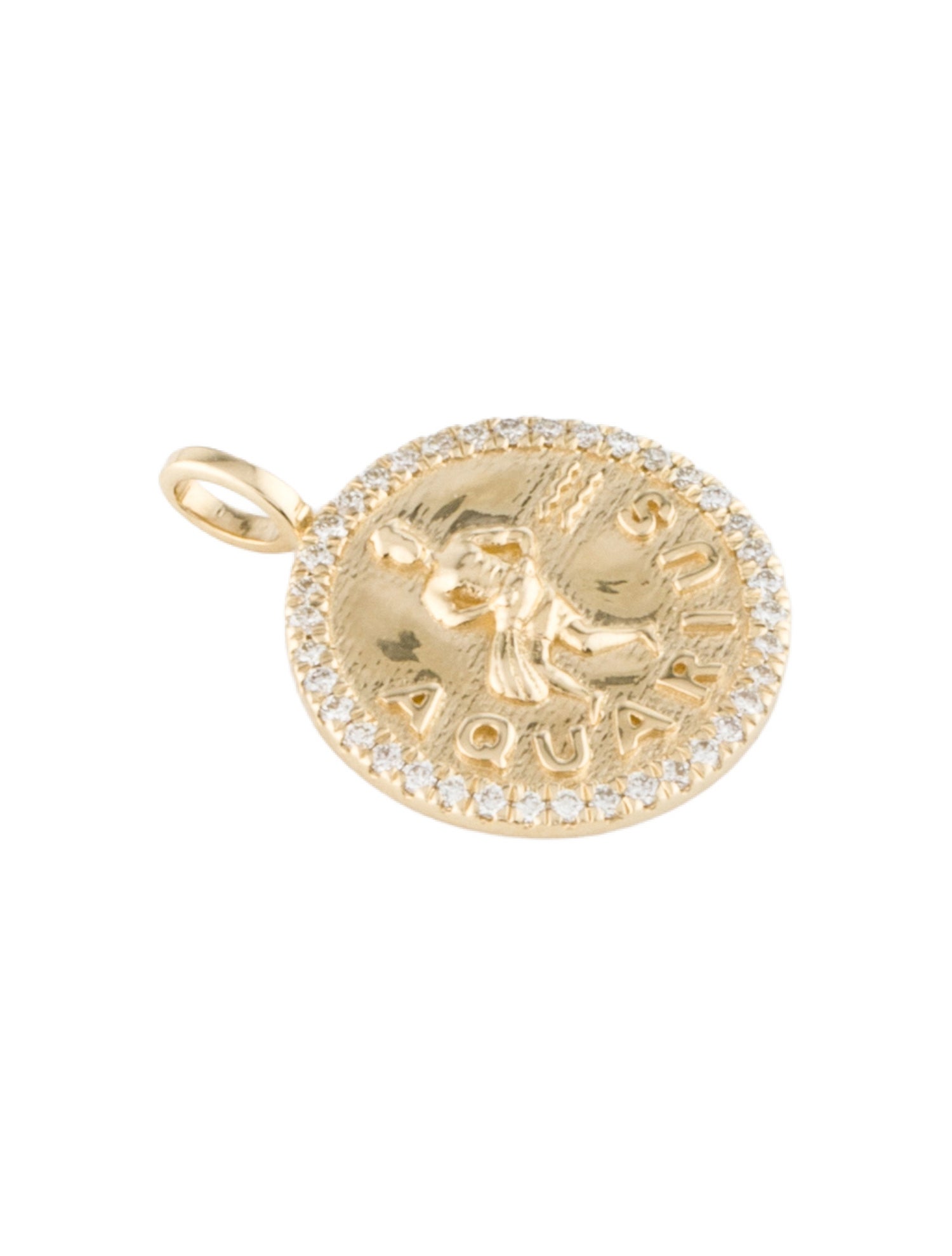 Pendant 14K Diamond Aquarius