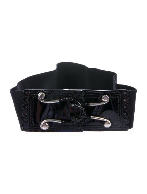 Peter Som Patent Leather Waist Belt Black