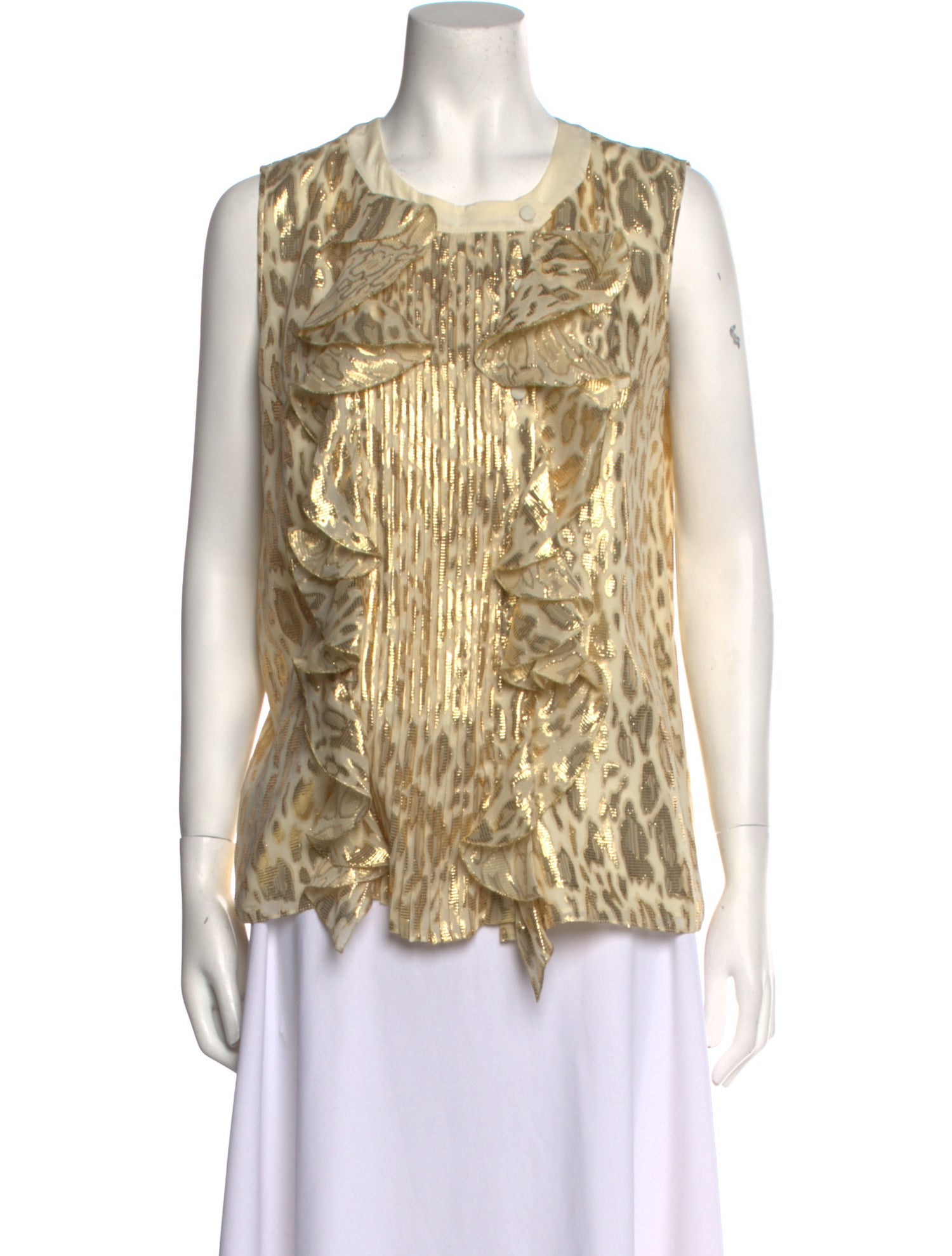 Peter Som Silk Scoop Neck Blouse