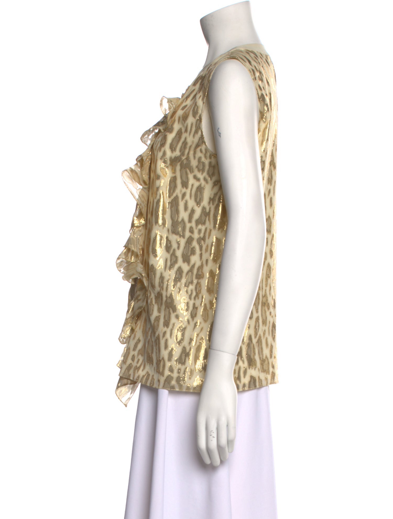 Peter Som Silk Scoop Neck Blouse