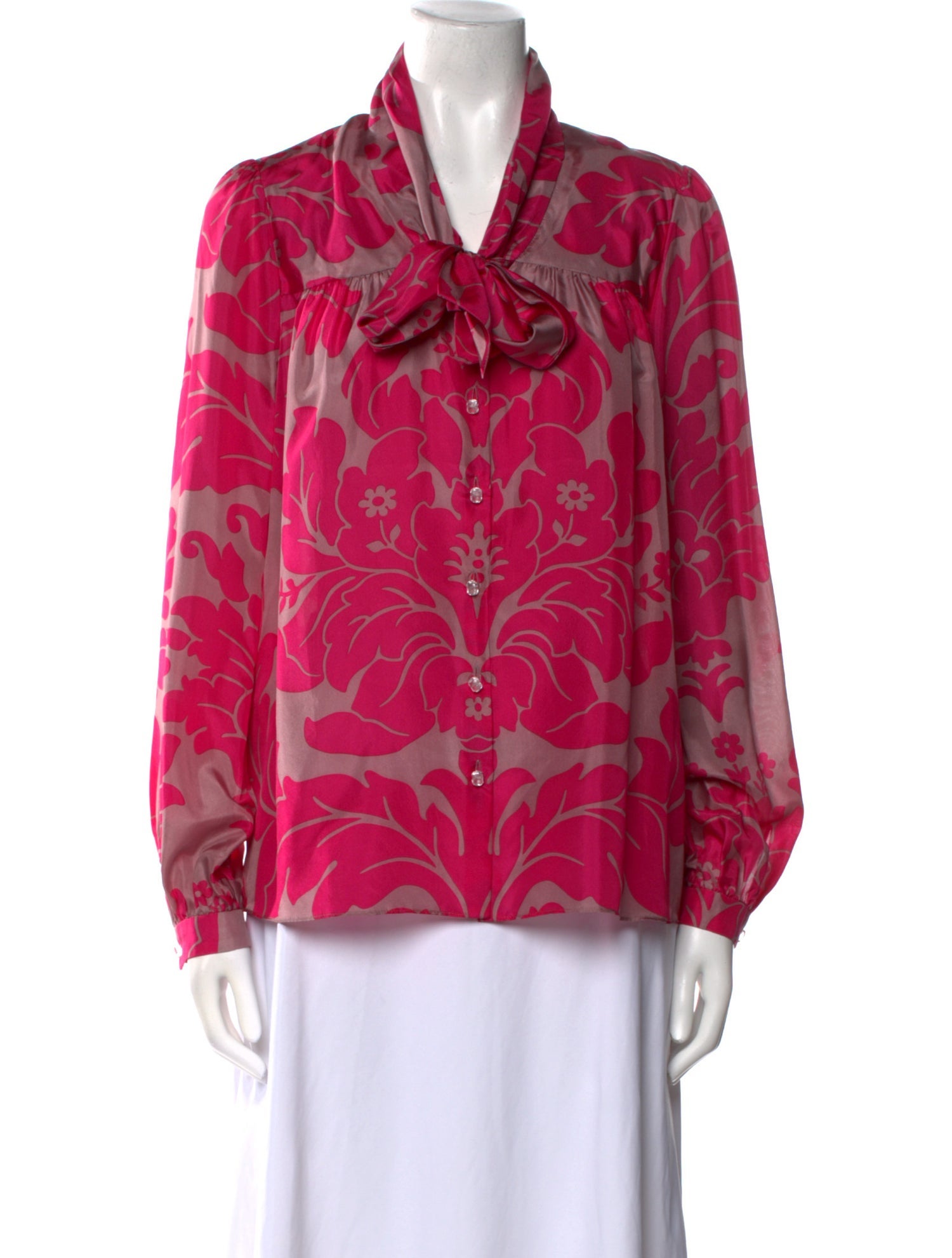 Peter Som Silk Floral Print Blouse