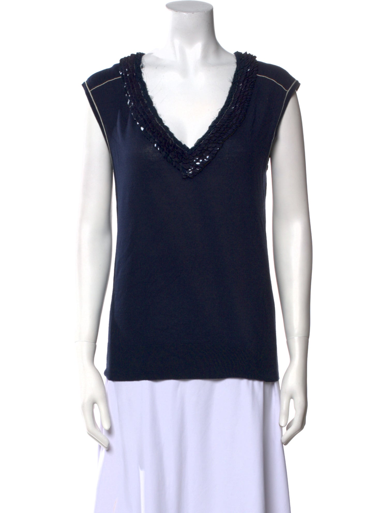 Peter Som V-Neck Sleeveless Top