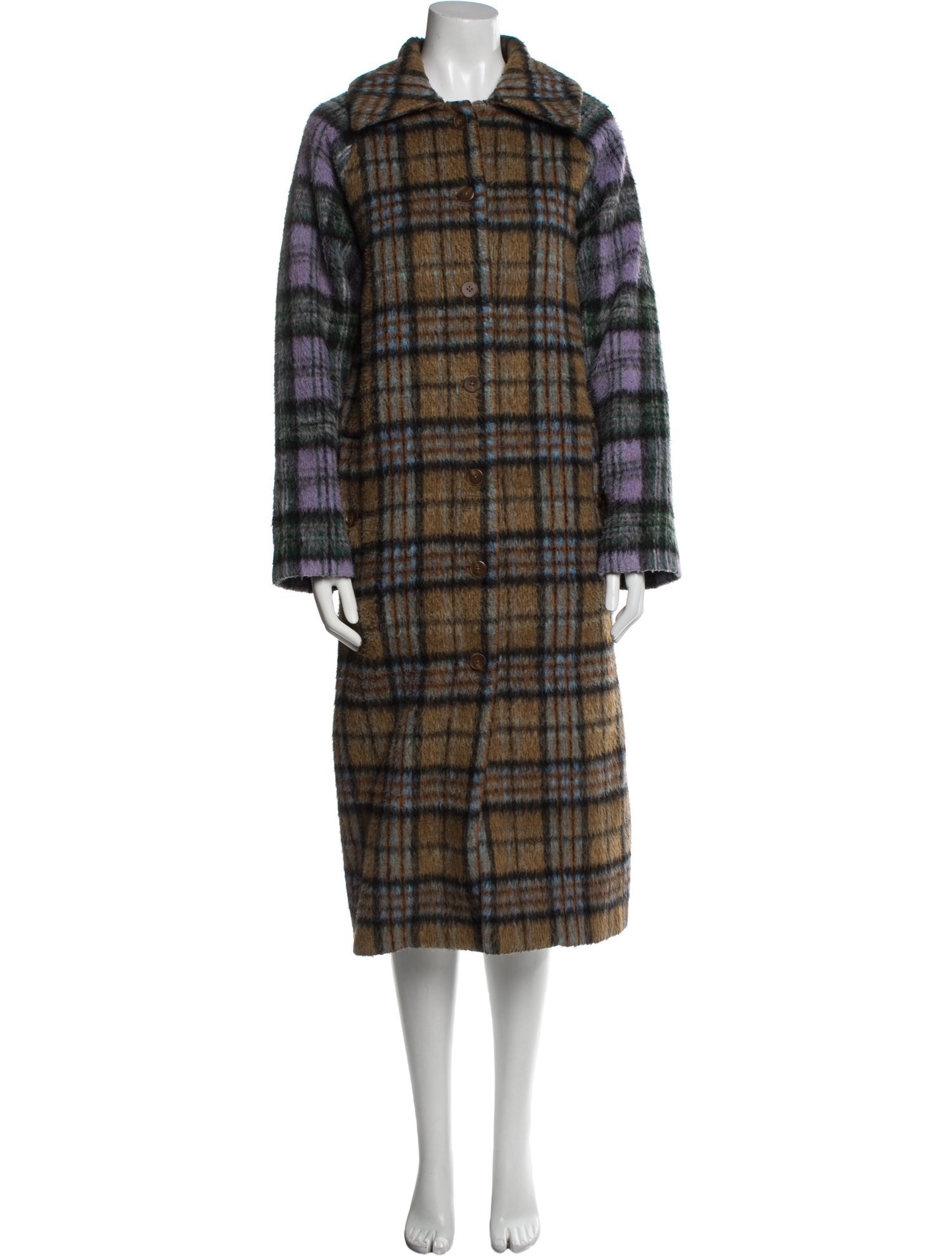 Peter Som Plaid Print Coat w/ Tags