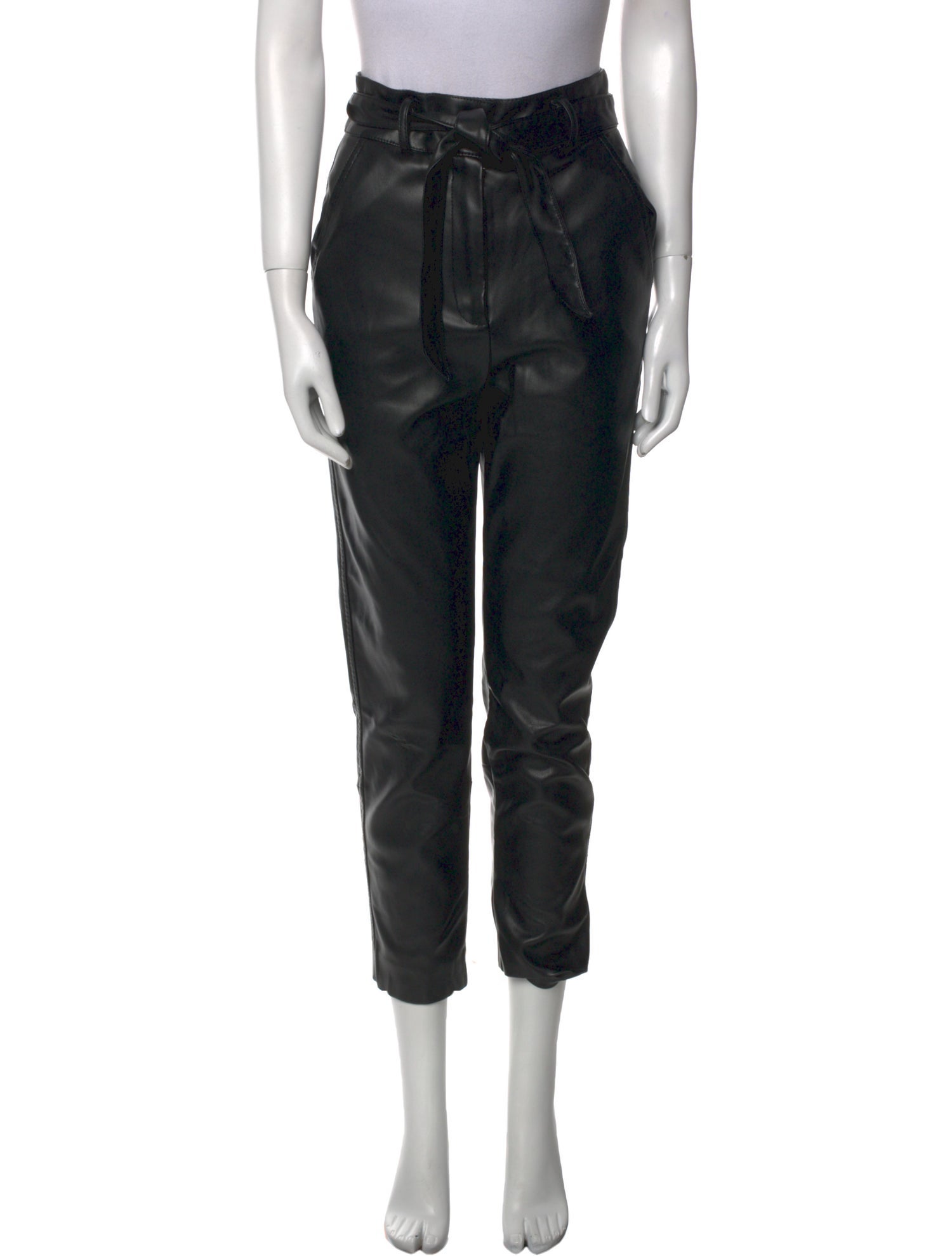 Peter Som Faux Leather Straight Leg Pants
