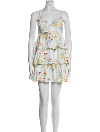 Peter Som Floral Print Mini Dress