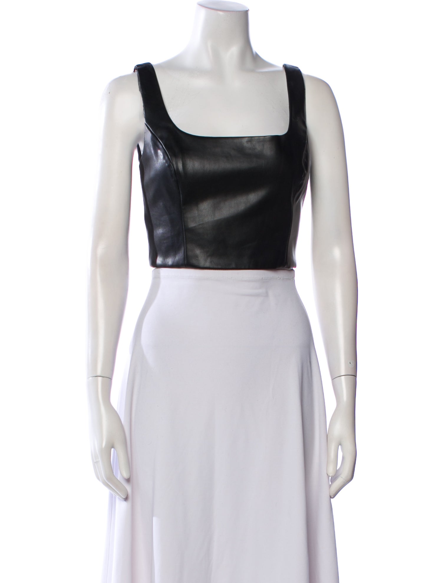 Peter Som Square Neckline Sleeveless Crop Top