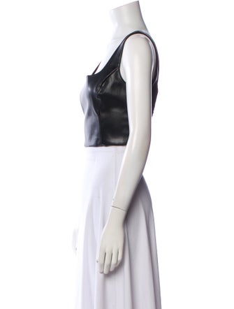 Peter Som Square Neckline Sleeveless Crop Top