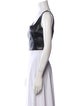 Peter Som Square Neckline Sleeveless Crop Top