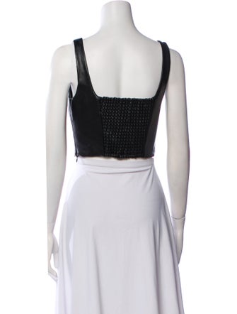 Peter Som Square Neckline Sleeveless Crop Top