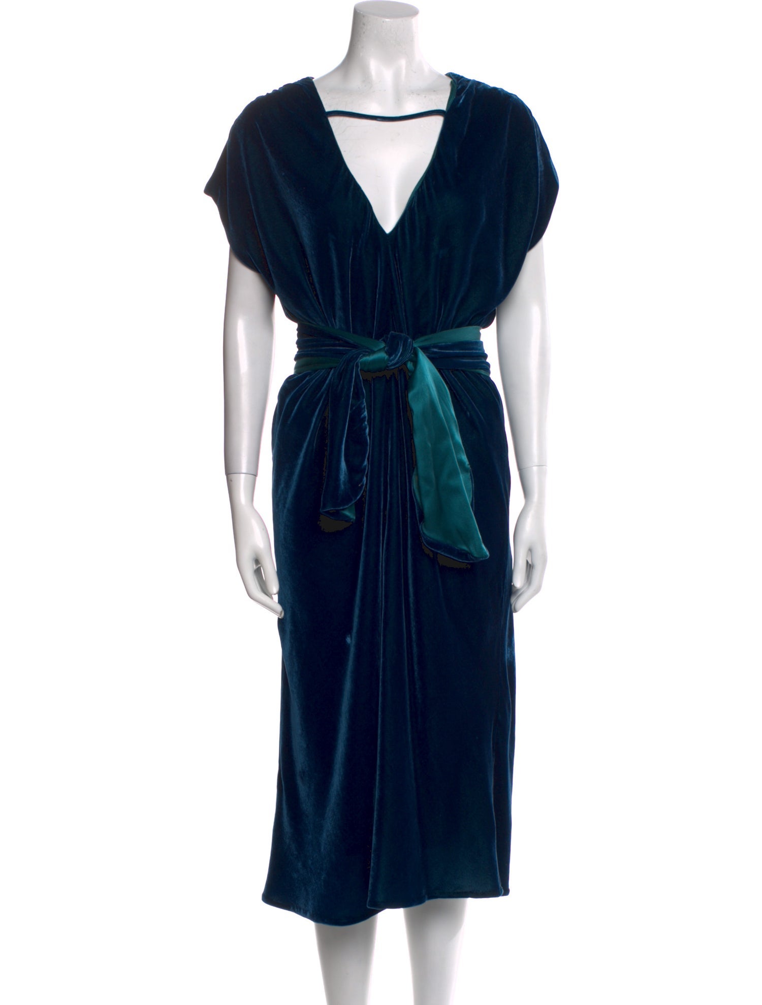 Peter Som V-Neck Midi Length Dress