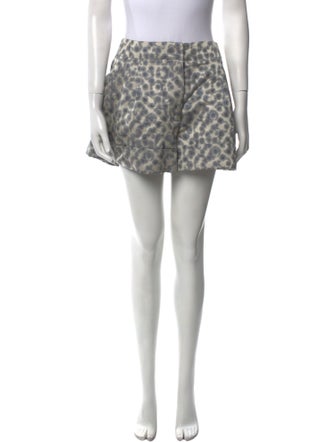 Peter Som Animal Print Mini Shorts