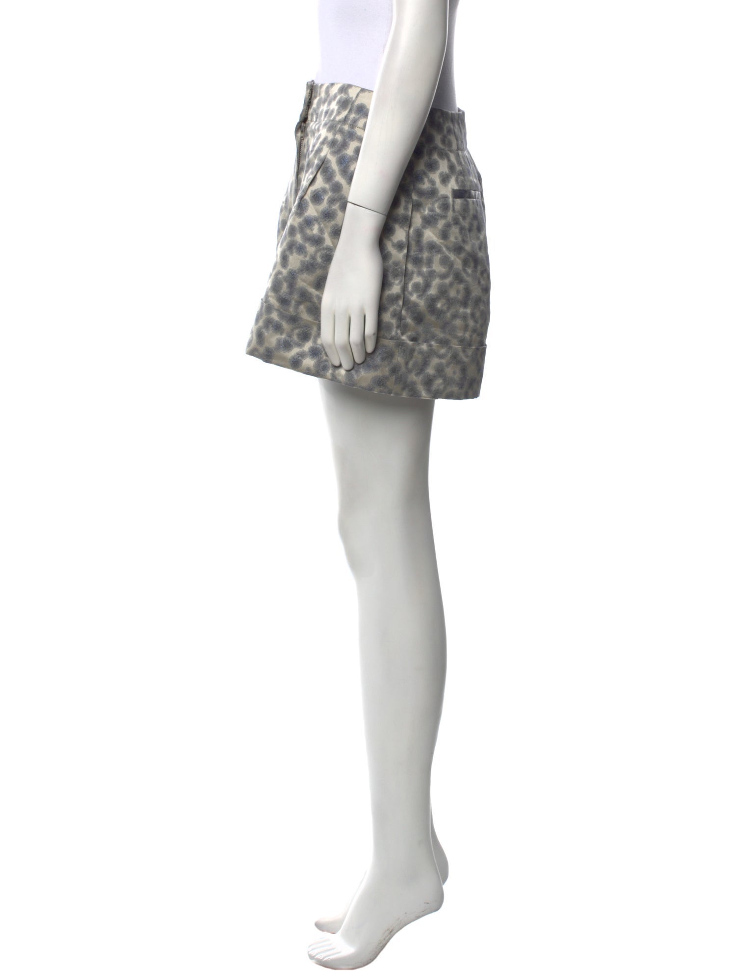 Peter Som Animal Print Mini Shorts