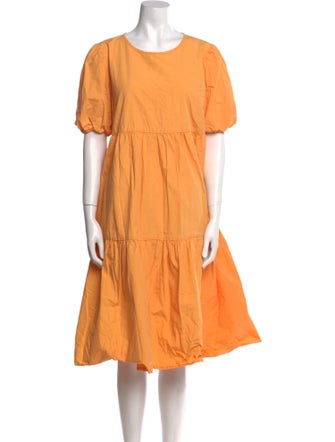 Peter Som Crew Neck Midi Length Dress