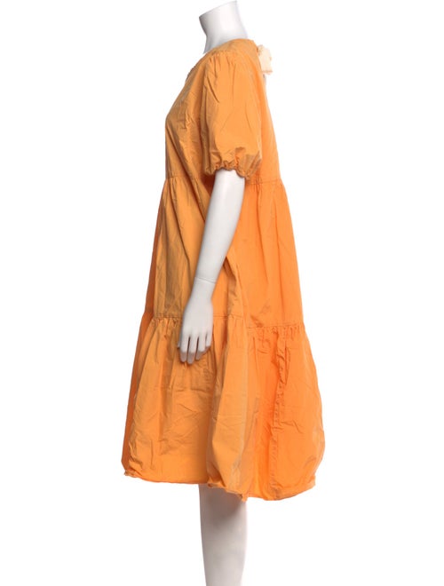 Peter Som Crew Neck Midi Length Dress