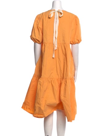 Peter Som Crew Neck Midi Length Dress