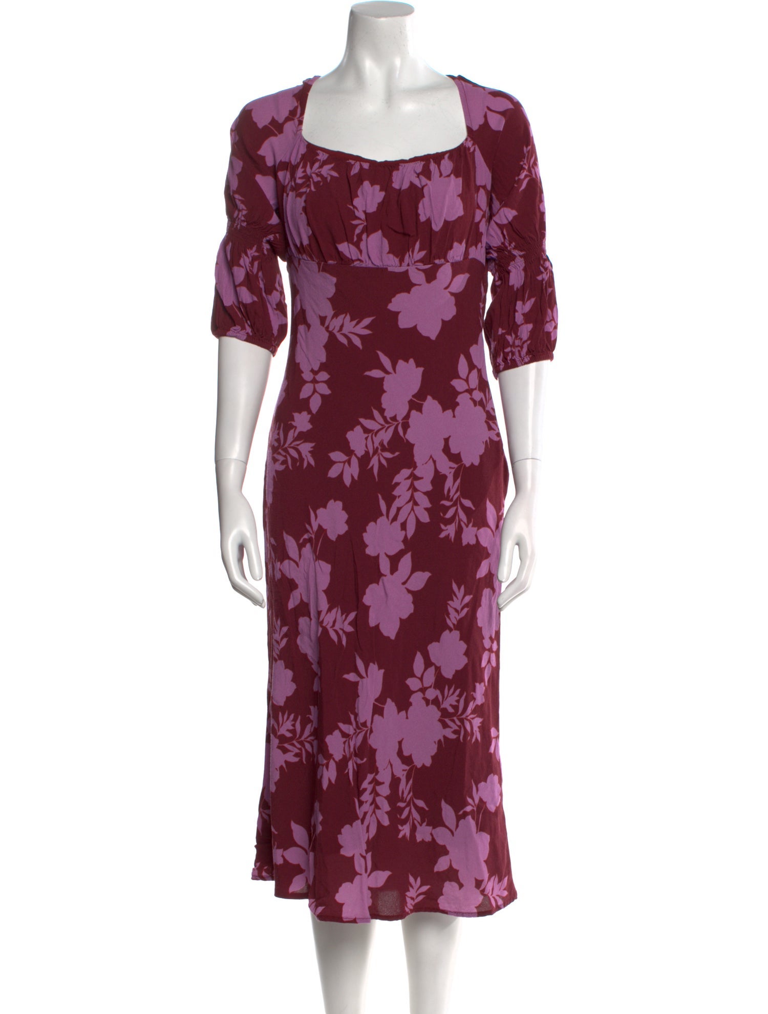 Peter Som Floral Print Midi Length Dress