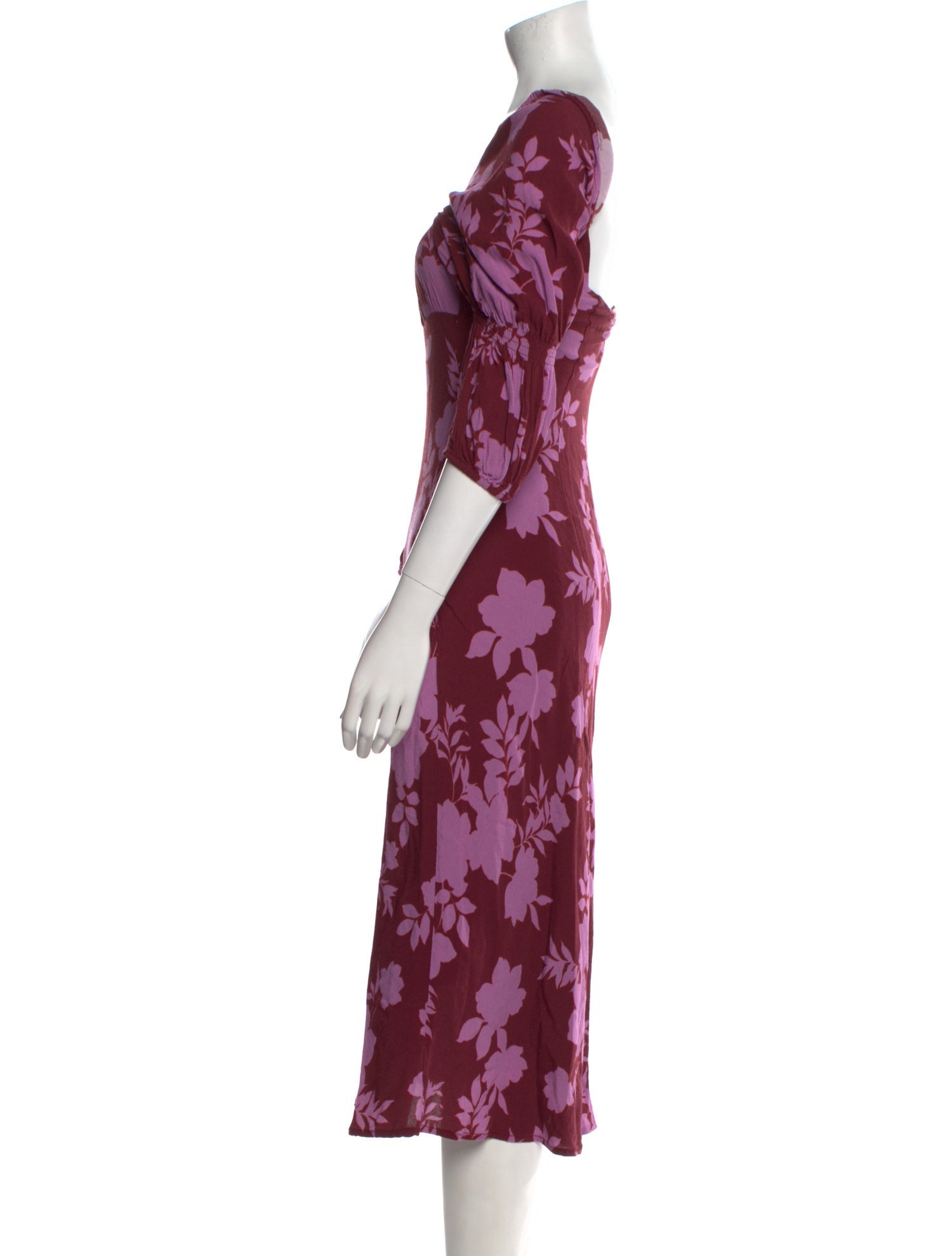 Peter Som Floral Print Midi Length Dress