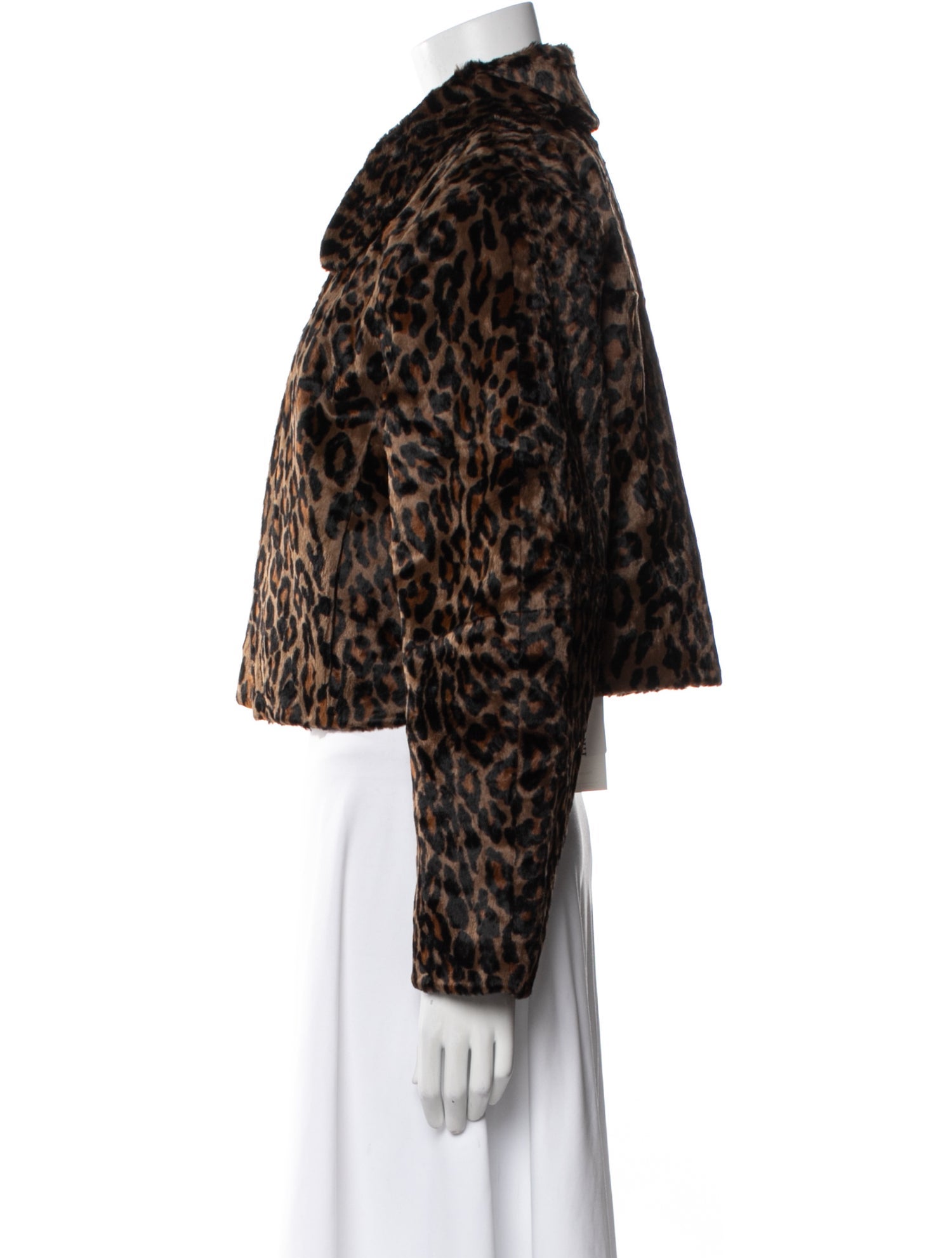 Peter Som Animal Print Faux Fur Jacket