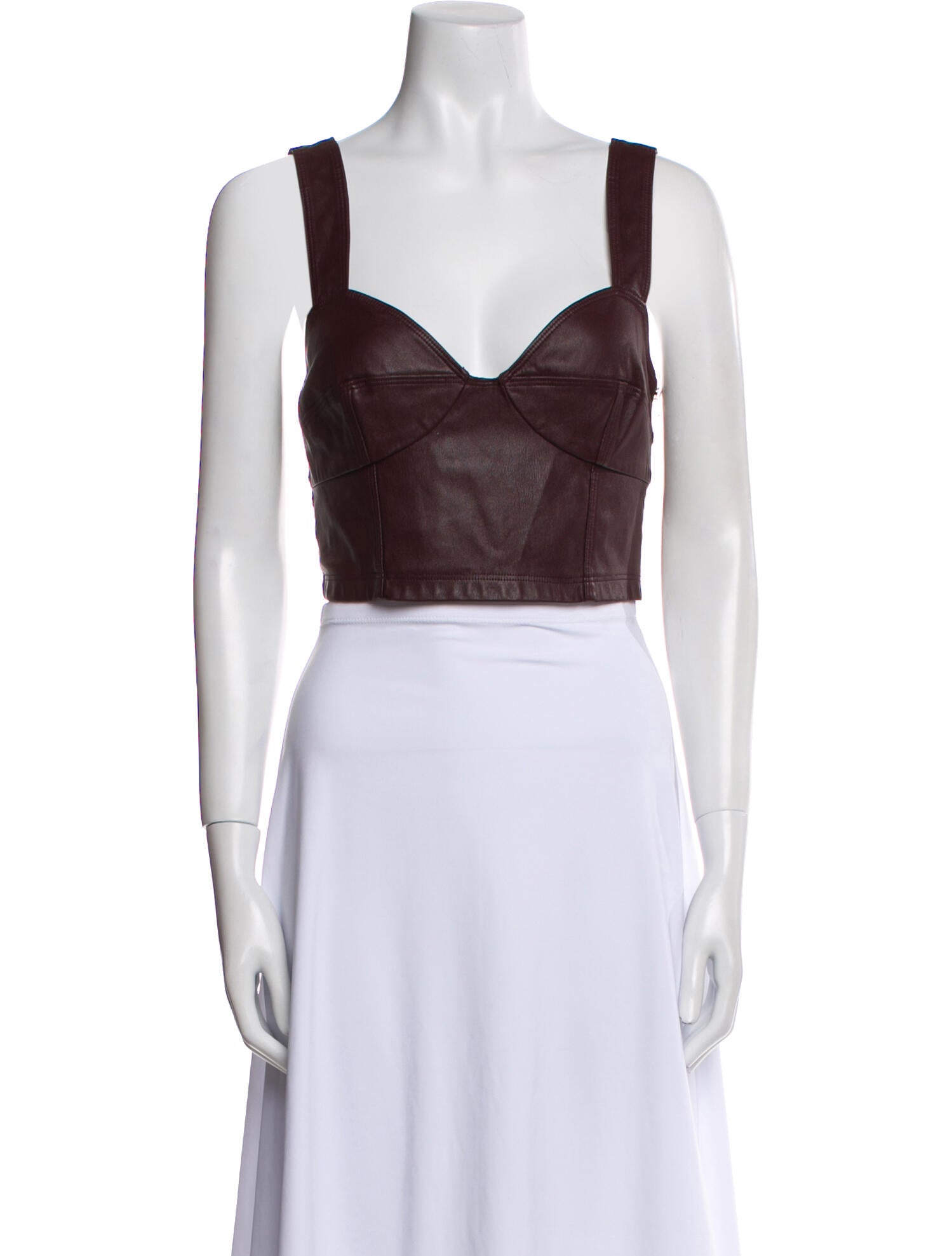 Peter Som V-Neck Sleeveless Crop Top
