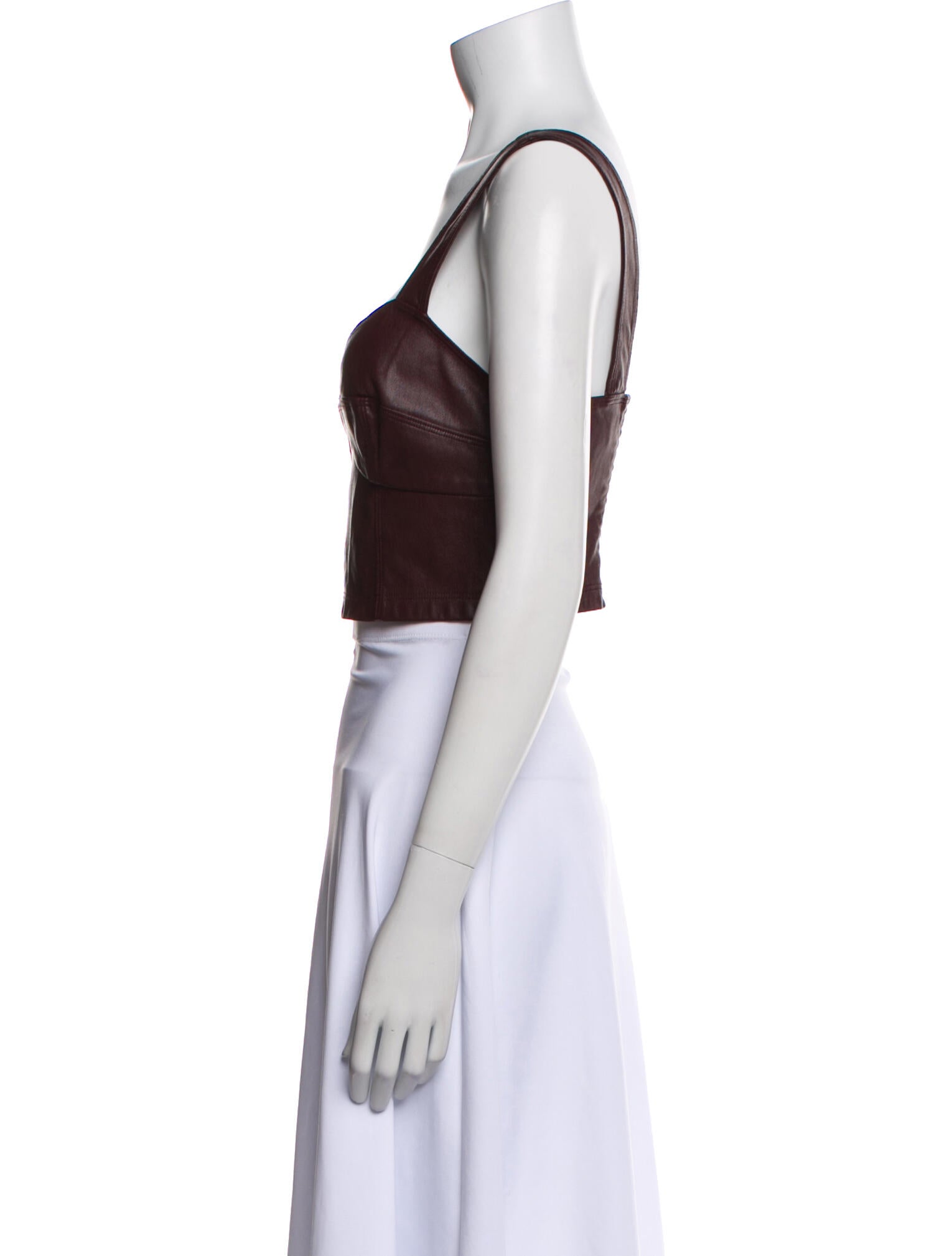 Peter Som V-Neck Sleeveless Crop Top