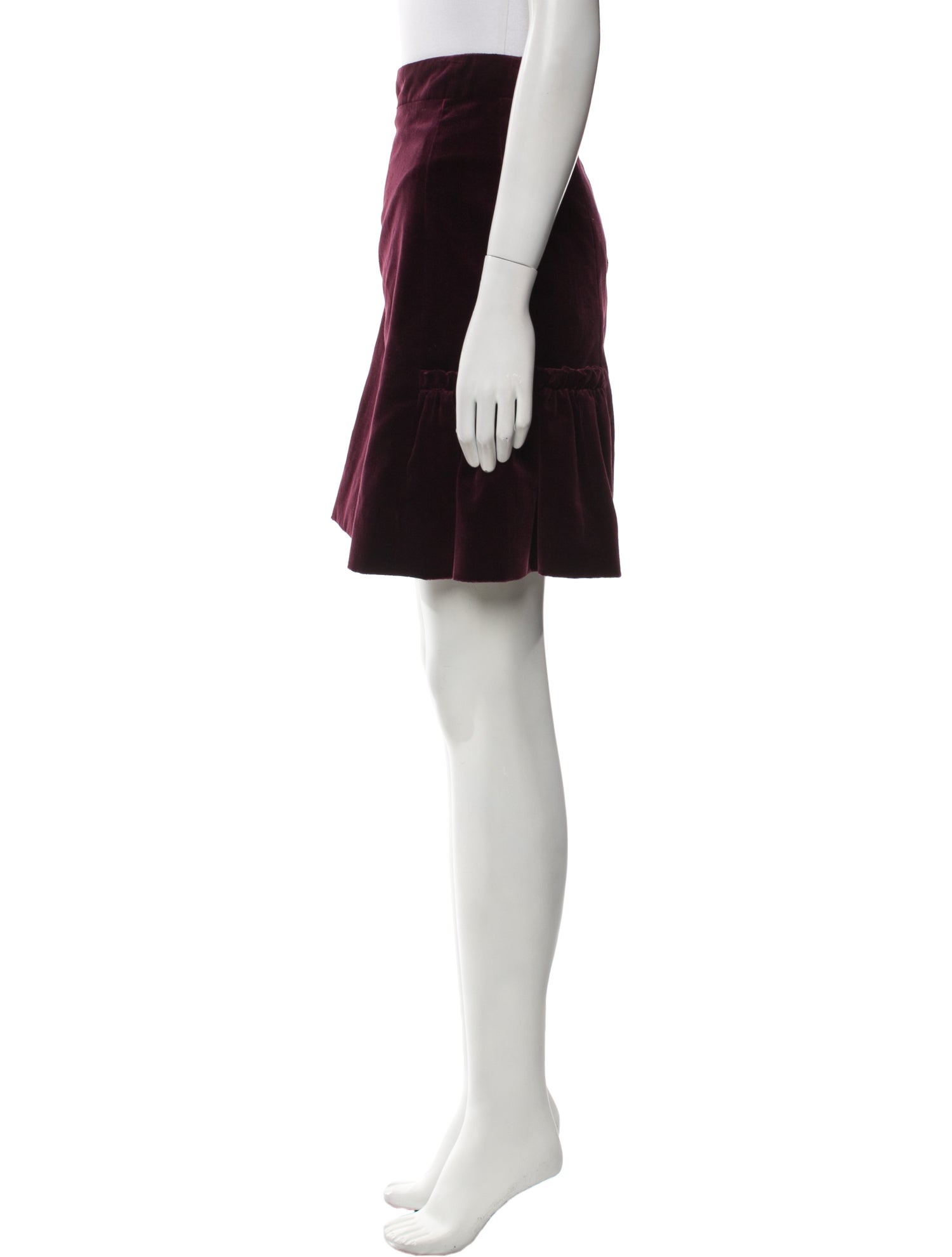 Peter Som Ruffle Embellishment Knee-Length Skirt