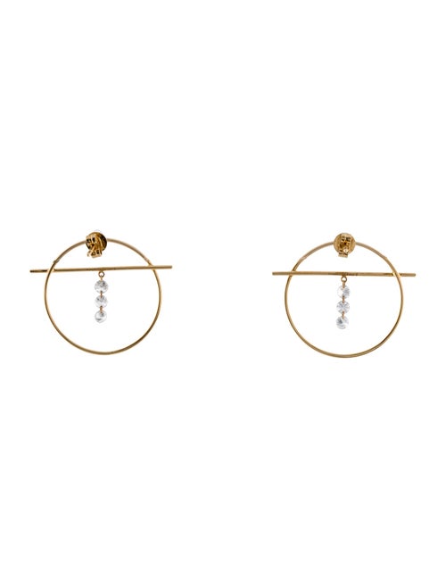 Persée 18K Diamond Hoop Drop Earrings