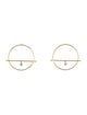 Persée 18K Diamond Fibule Circle Drop Earrings