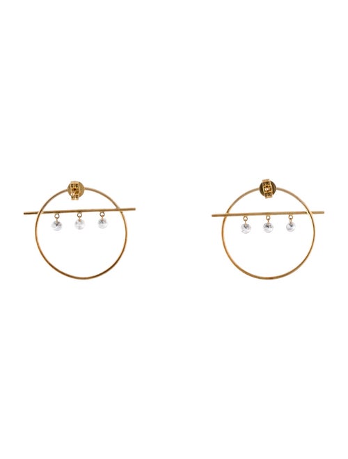 Persée 18K Diamond 'Fibula' Hoop Drop Earrings