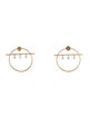 Persée 18K Diamond 'Fibula' Hoop Drop Earrings