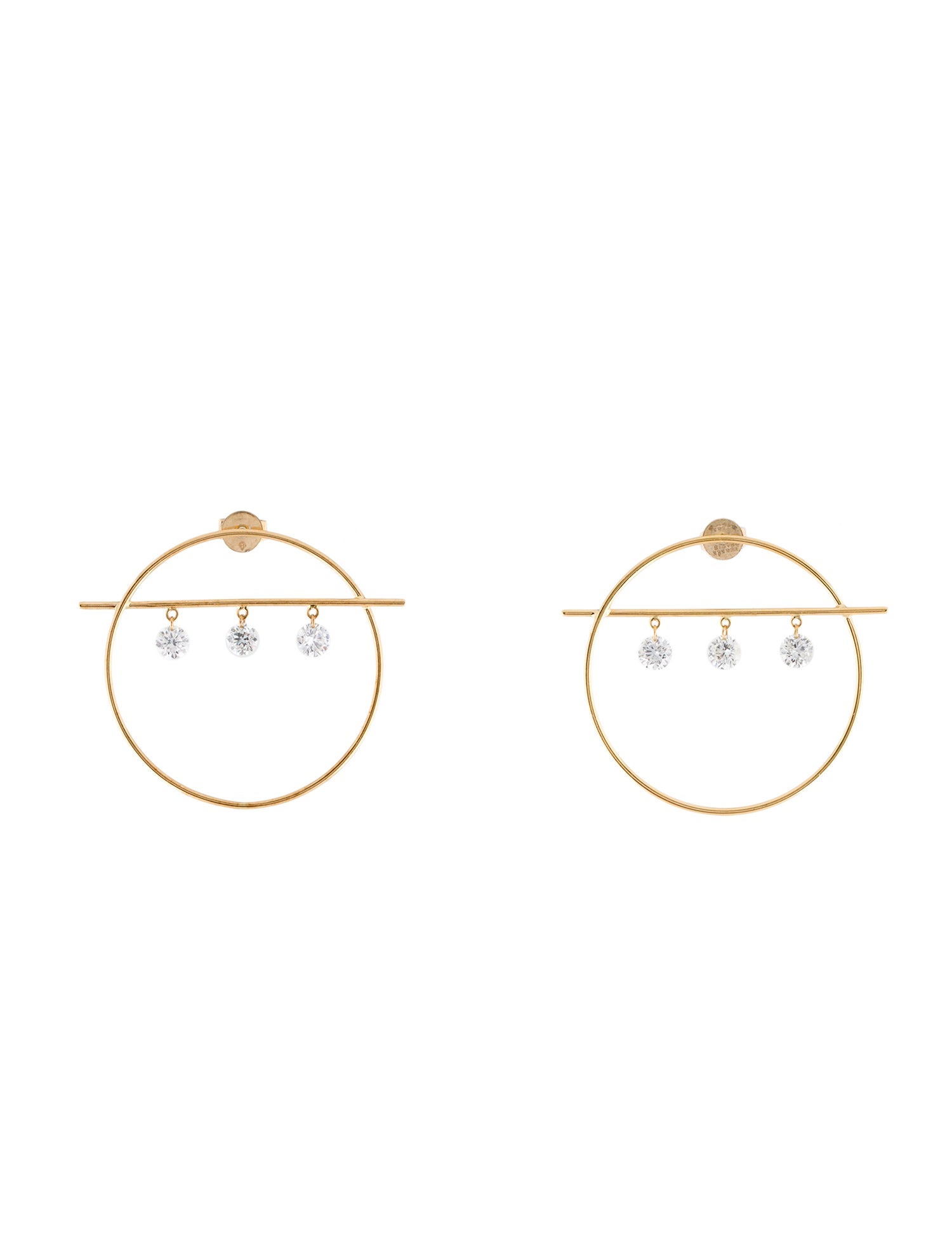 Persée 18K Diamond Medium Fibula Drop Earrings