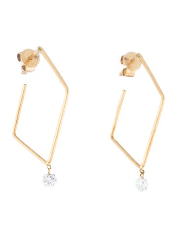 Persée Drop 18K Diamond Geometric Earrings