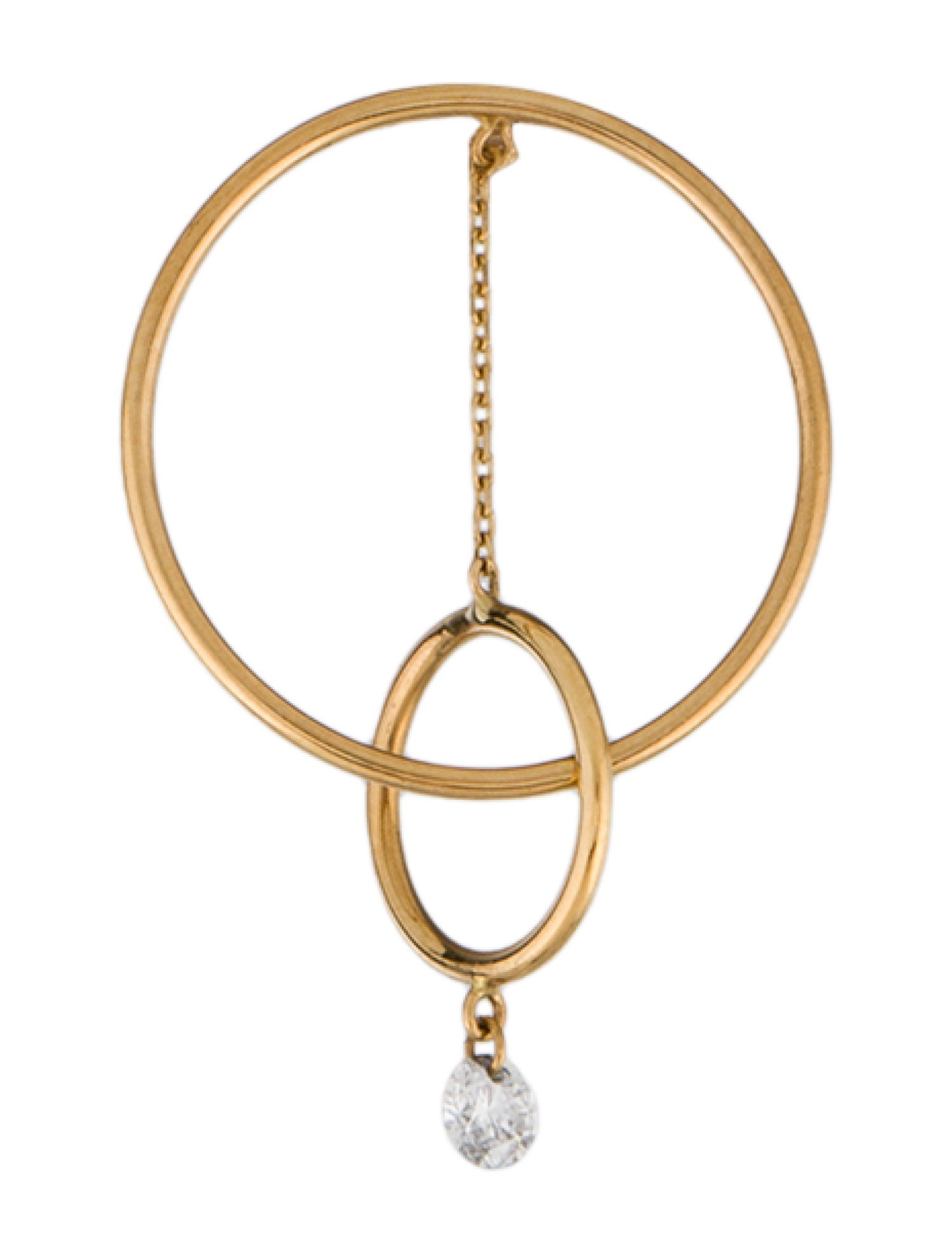 Persée 18K Diamond Turn Around Single Drop Earring