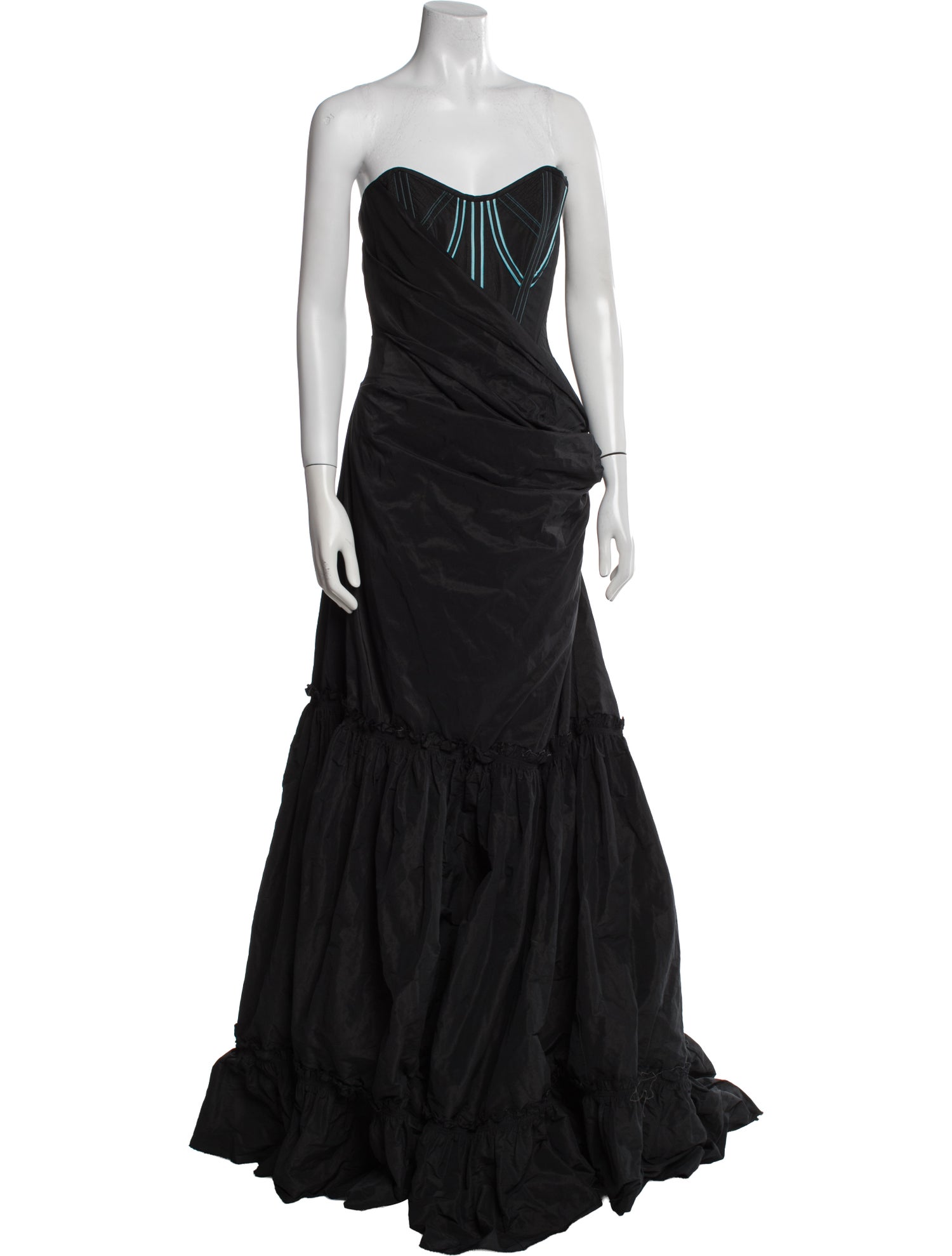 Peter Soronen Strapless Long Dress